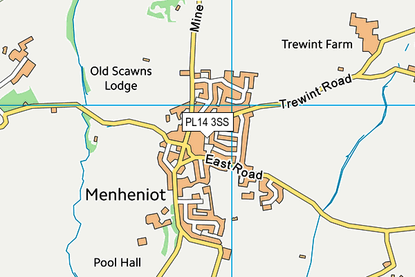 PL14 3SS map - OS VectorMap District (Ordnance Survey)