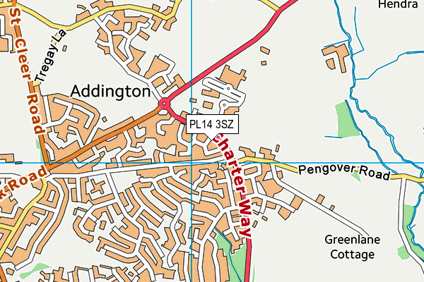 PL14 3SZ map - OS VectorMap District (Ordnance Survey)