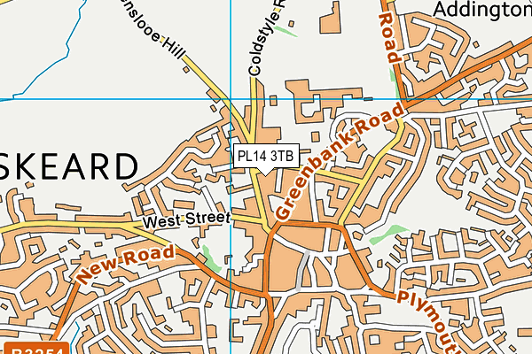 PL14 3TB map - OS VectorMap District (Ordnance Survey)