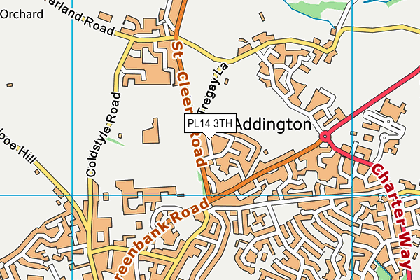 PL14 3TH map - OS VectorMap District (Ordnance Survey)