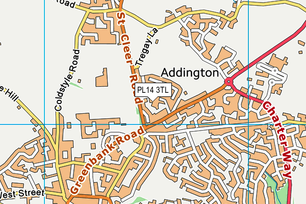 PL14 3TL map - OS VectorMap District (Ordnance Survey)