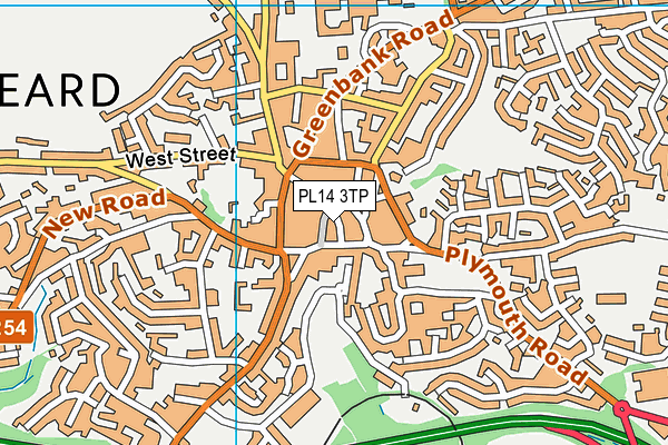 PL14 3TP map - OS VectorMap District (Ordnance Survey)