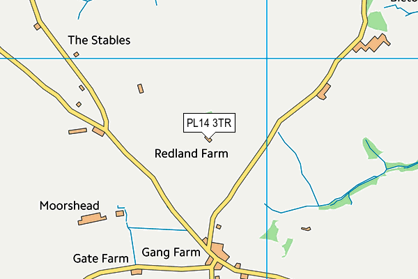 PL14 3TR map - OS VectorMap District (Ordnance Survey)