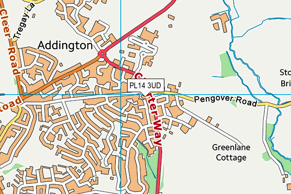 PL14 3UD map - OS VectorMap District (Ordnance Survey)