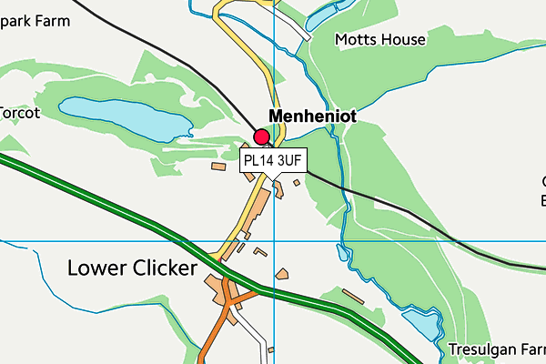 PL14 3UF map - OS VectorMap District (Ordnance Survey)