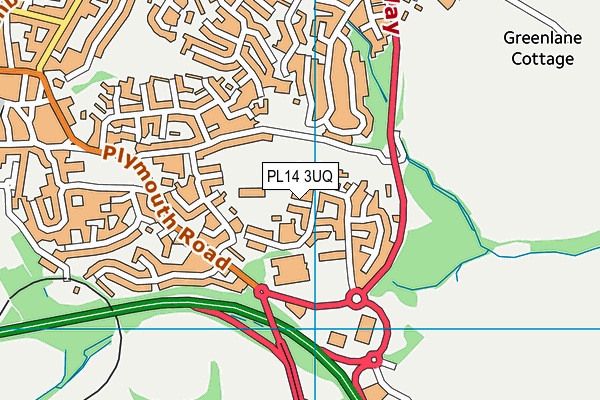 PL14 3UQ map - OS VectorMap District (Ordnance Survey)