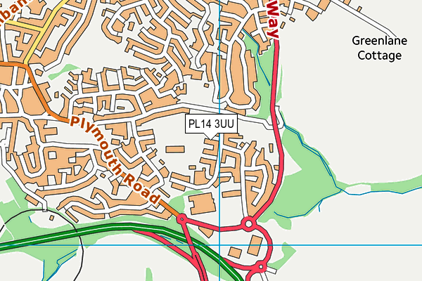 PL14 3UU map - OS VectorMap District (Ordnance Survey)