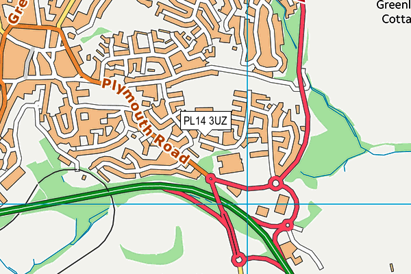 PL14 3UZ map - OS VectorMap District (Ordnance Survey)