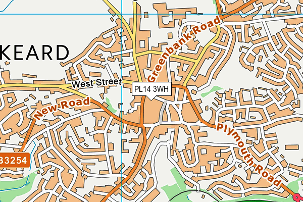 PL14 3WH map - OS VectorMap District (Ordnance Survey)