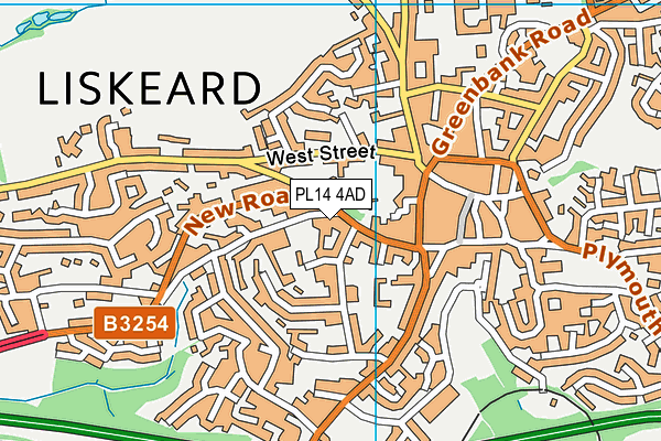 PL14 4AD map - OS VectorMap District (Ordnance Survey)