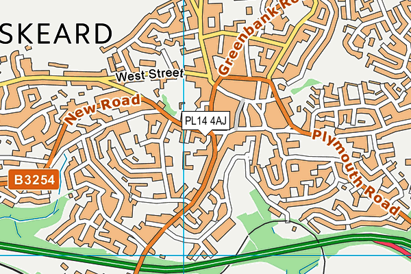 PL14 4AJ map - OS VectorMap District (Ordnance Survey)