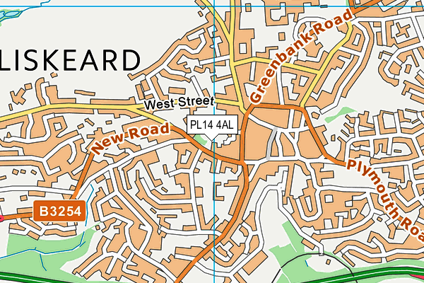 PL14 4AL map - OS VectorMap District (Ordnance Survey)