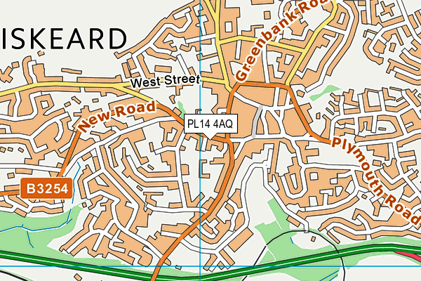 PL14 4AQ map - OS VectorMap District (Ordnance Survey)