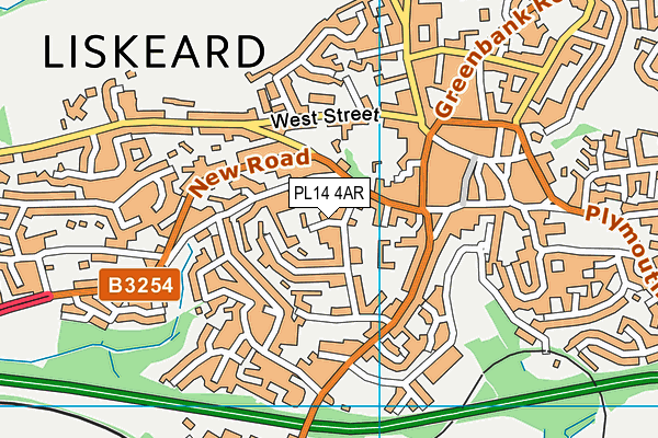 PL14 4AR map - OS VectorMap District (Ordnance Survey)