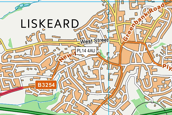 PL14 4AU map - OS VectorMap District (Ordnance Survey)