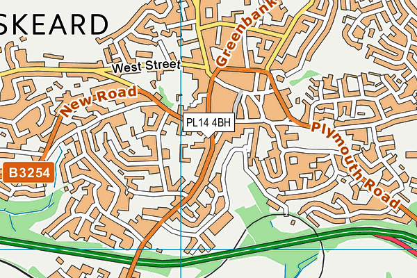 PL14 4BH map - OS VectorMap District (Ordnance Survey)