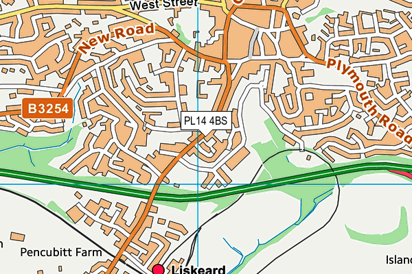 PL14 4BS map - OS VectorMap District (Ordnance Survey)