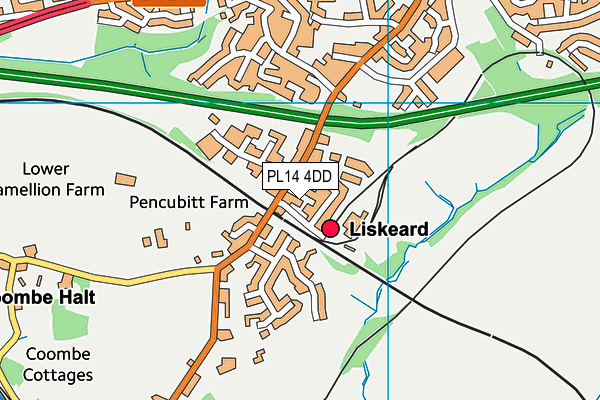PL14 4DD map - OS VectorMap District (Ordnance Survey)