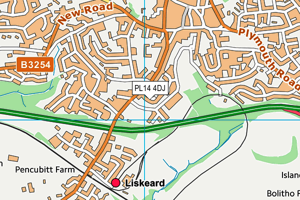 PL14 4DJ map - OS VectorMap District (Ordnance Survey)