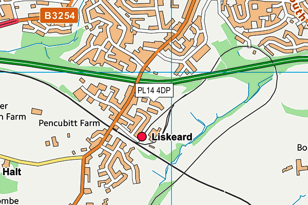 PL14 4DP map - OS VectorMap District (Ordnance Survey)