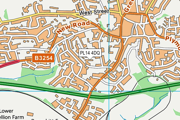 PL14 4DQ map - OS VectorMap District (Ordnance Survey)