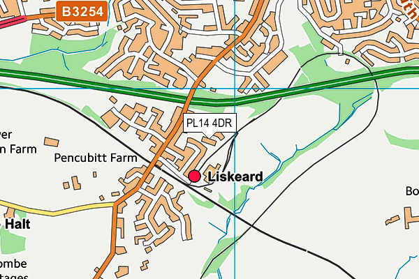 PL14 4DR map - OS VectorMap District (Ordnance Survey)