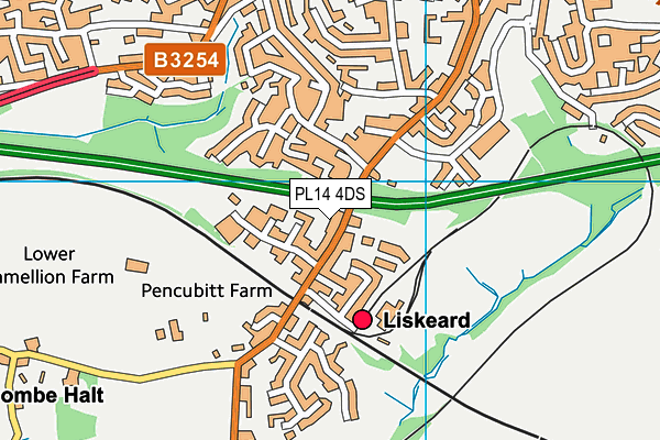 PL14 4DS map - OS VectorMap District (Ordnance Survey)