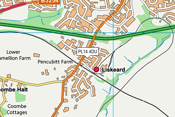 PL14 4DU map - OS VectorMap District (Ordnance Survey)