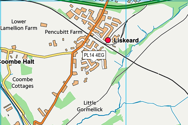 PL14 4EG map - OS VectorMap District (Ordnance Survey)