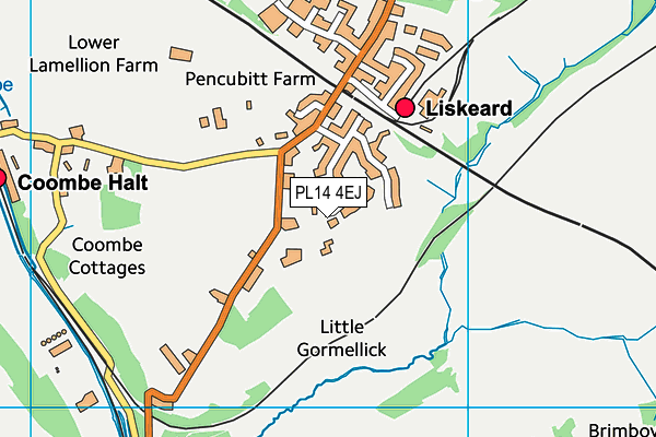 PL14 4EJ map - OS VectorMap District (Ordnance Survey)