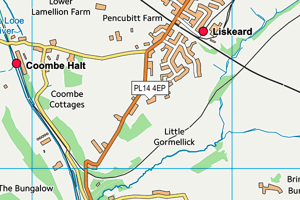 PL14 4EP map - OS VectorMap District (Ordnance Survey)