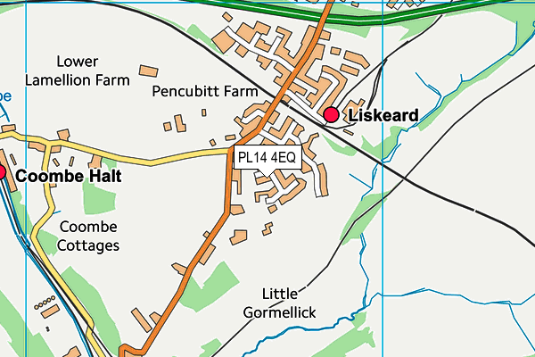 PL14 4EQ map - OS VectorMap District (Ordnance Survey)