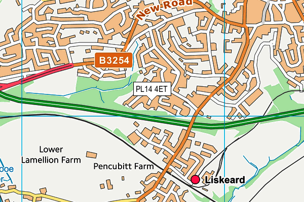 PL14 4ET map - OS VectorMap District (Ordnance Survey)