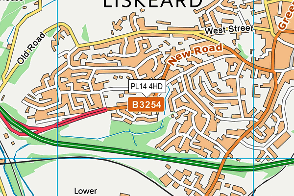 PL14 4HD map - OS VectorMap District (Ordnance Survey)