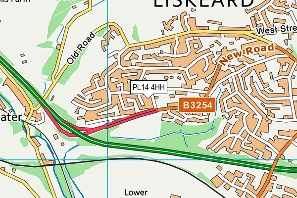 PL14 4HH map - OS VectorMap District (Ordnance Survey)