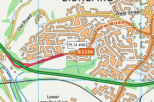 PL14 4HN map - OS VectorMap District (Ordnance Survey)