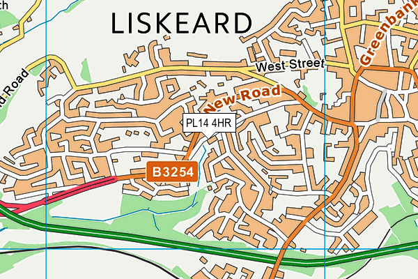 PL14 4HR map - OS VectorMap District (Ordnance Survey)