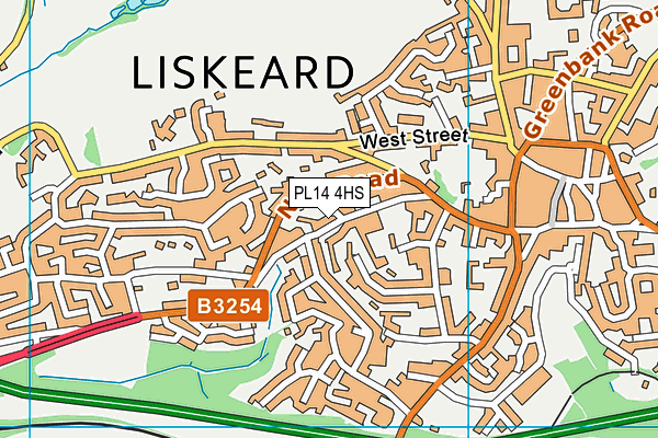 PL14 4HS map - OS VectorMap District (Ordnance Survey)