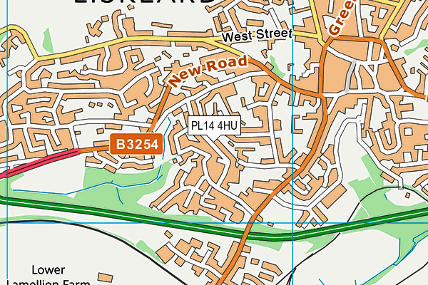 PL14 4HU map - OS VectorMap District (Ordnance Survey)