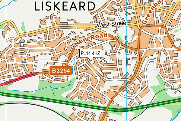 PL14 4HZ map - OS VectorMap District (Ordnance Survey)