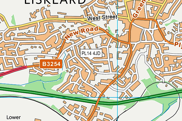 PL14 4JD map - OS VectorMap District (Ordnance Survey)