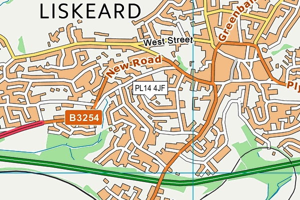 PL14 4JF map - OS VectorMap District (Ordnance Survey)