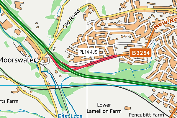 PL14 4JS map - OS VectorMap District (Ordnance Survey)