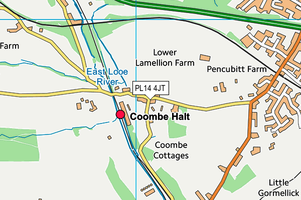 PL14 4JT map - OS VectorMap District (Ordnance Survey)