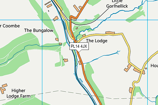 PL14 4JX map - OS VectorMap District (Ordnance Survey)