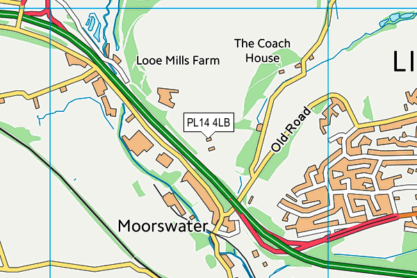 PL14 4LB map - OS VectorMap District (Ordnance Survey)