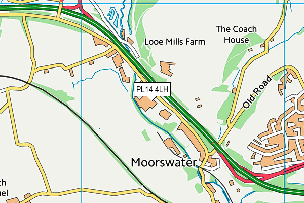 PL14 4LH map - OS VectorMap District (Ordnance Survey)