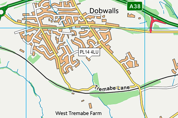 Dobwalls Community Primary School map (PL14 4LU) - OS VectorMap District (Ordnance Survey)