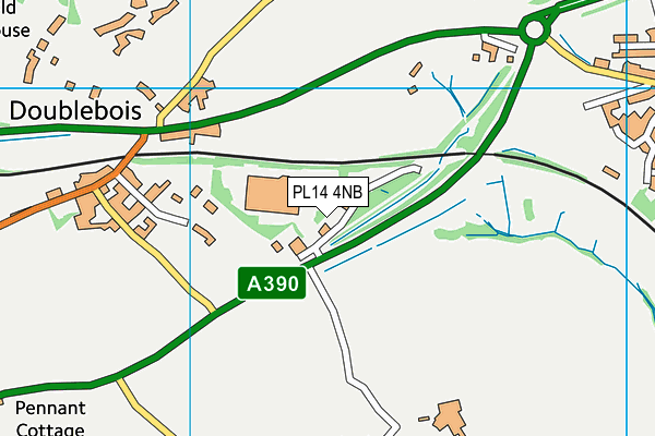 PL14 4NB map - OS VectorMap District (Ordnance Survey)