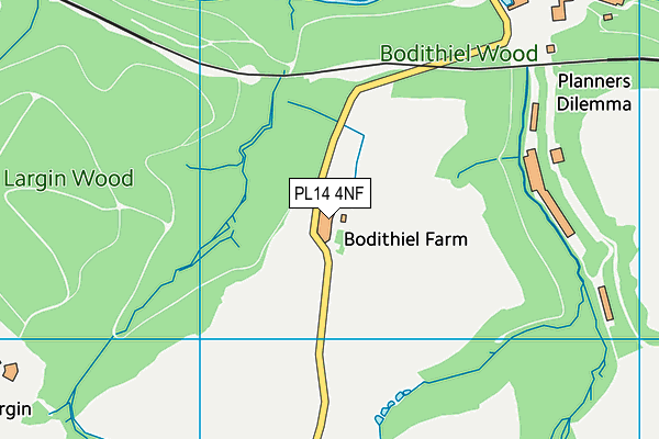 PL14 4NF map - OS VectorMap District (Ordnance Survey)